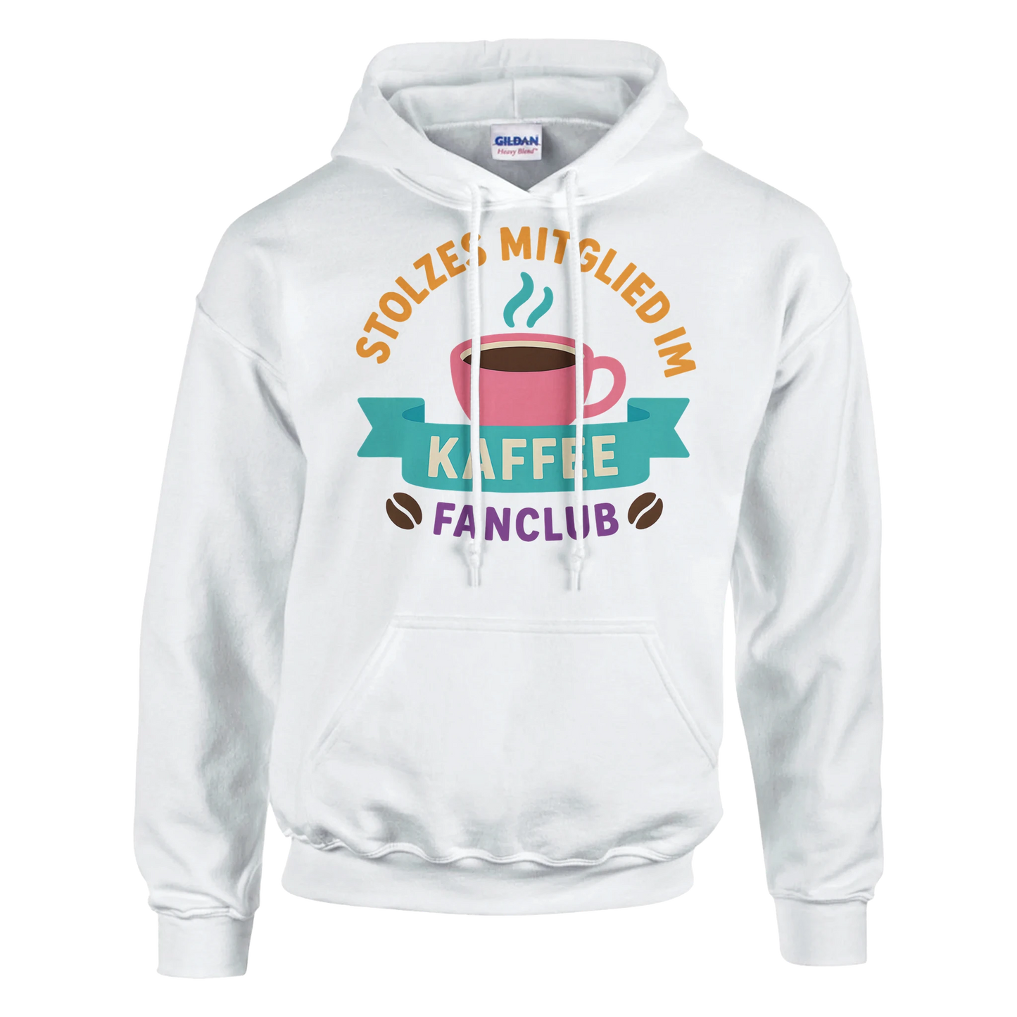 Hoodie - Stolzes Mitglied im Kaffee-Fanclub - Unisex - Kaffee Weiß