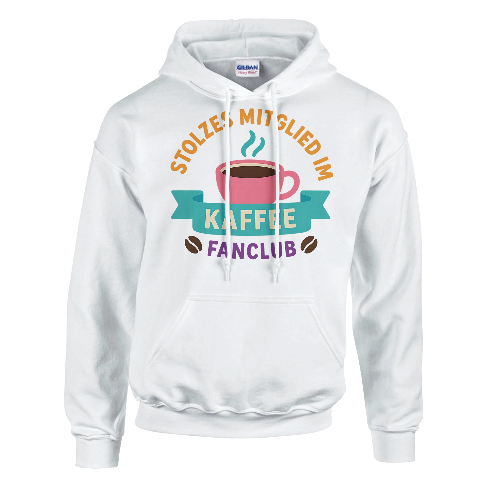 Hoodie - Stolzes Mitglied im Kaffee-Fanclub - Unisex - Kaffee Weiß