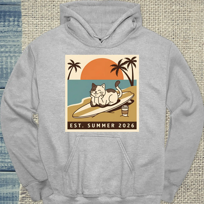Hoodie - Summer 2026 - Unisex - Katze, Sommer Grau