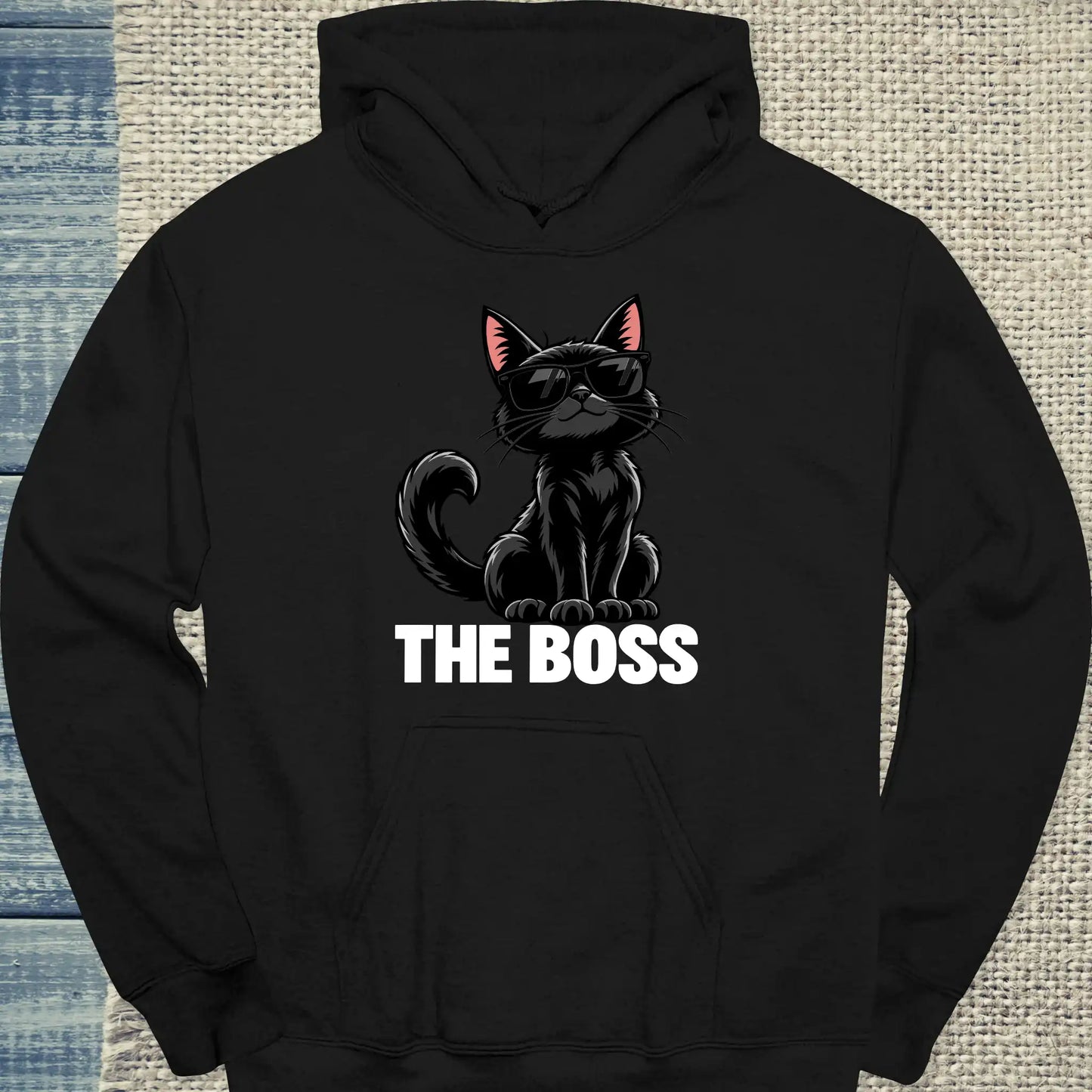 Hoodie - The Boss - Unisex - Katze Schwarz
