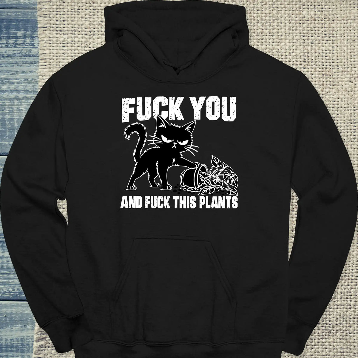 Hoodie - This Plants - Unisex - Katze Schwarz