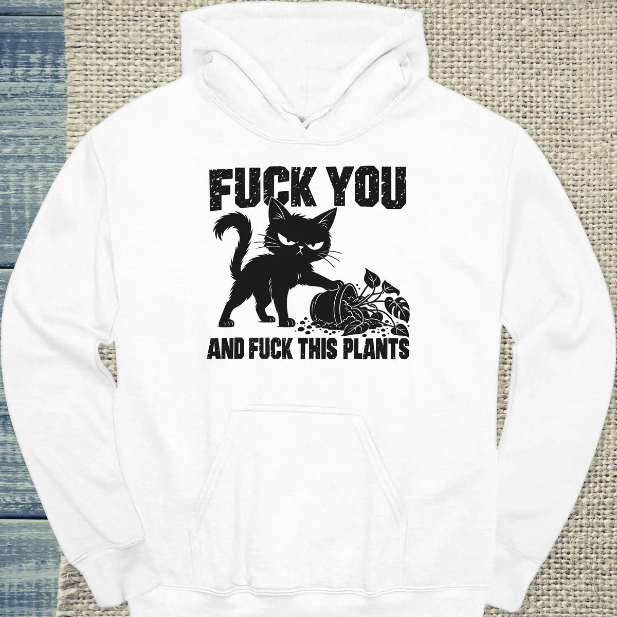 Hoodie - This Plants - Unisex - Katze Weiß
