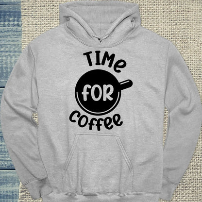 Hoodie - Time for Coffee - Unisex - Kaffee Grau
