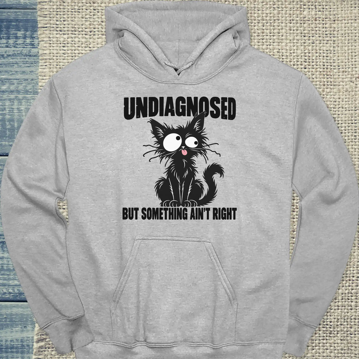 Hoodie - Undiagnosed - Unisex - Katze Grau