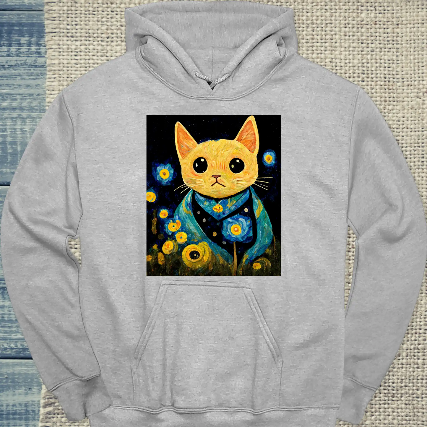 Hoodie - Van Cat - Unisex - Katze Grau