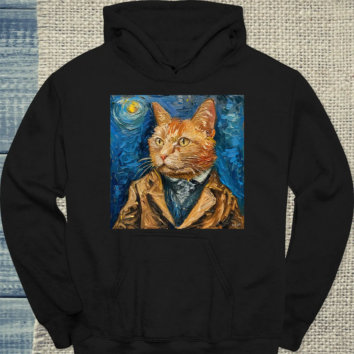 Hoodie - Van Cat Portrait - Unisex - Katze Schwarz