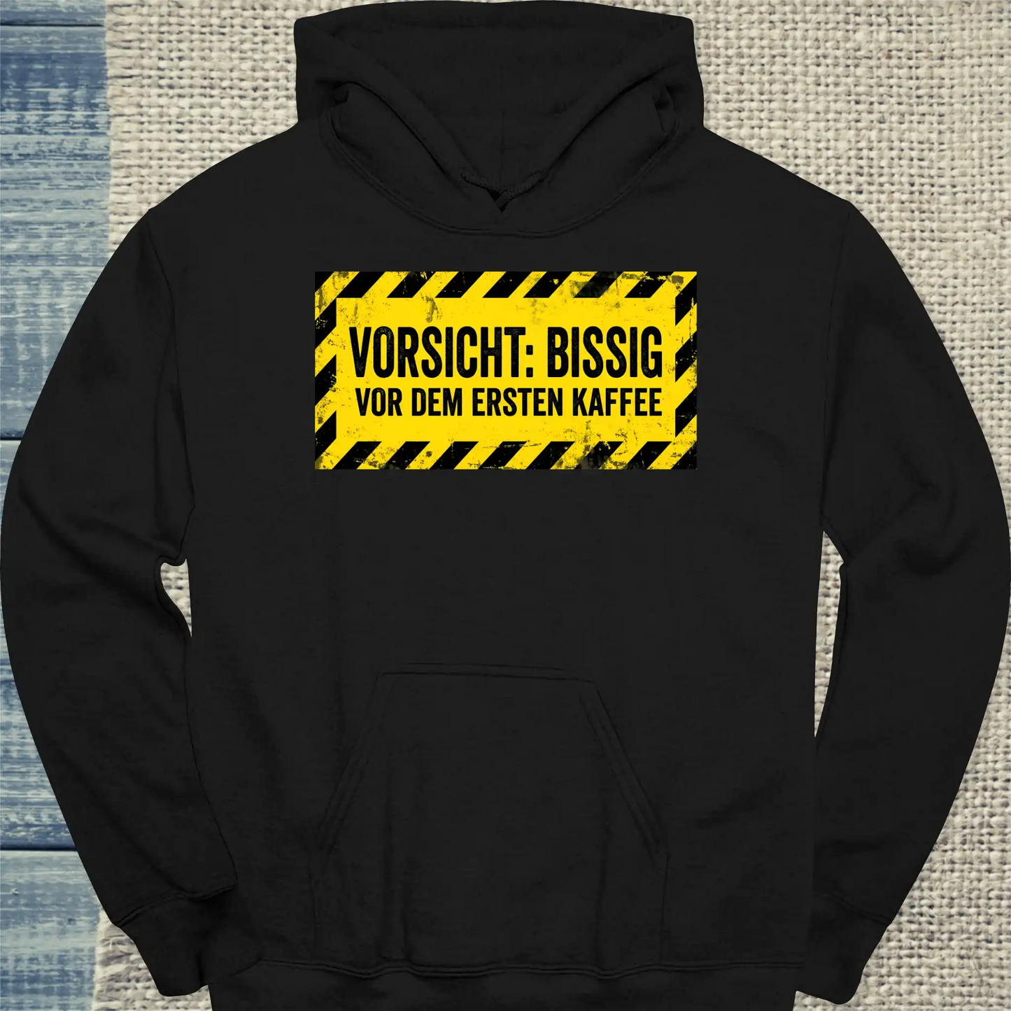 Hoodie - Vorsichtig bissig - Unisex - Kaffee Schwarz
