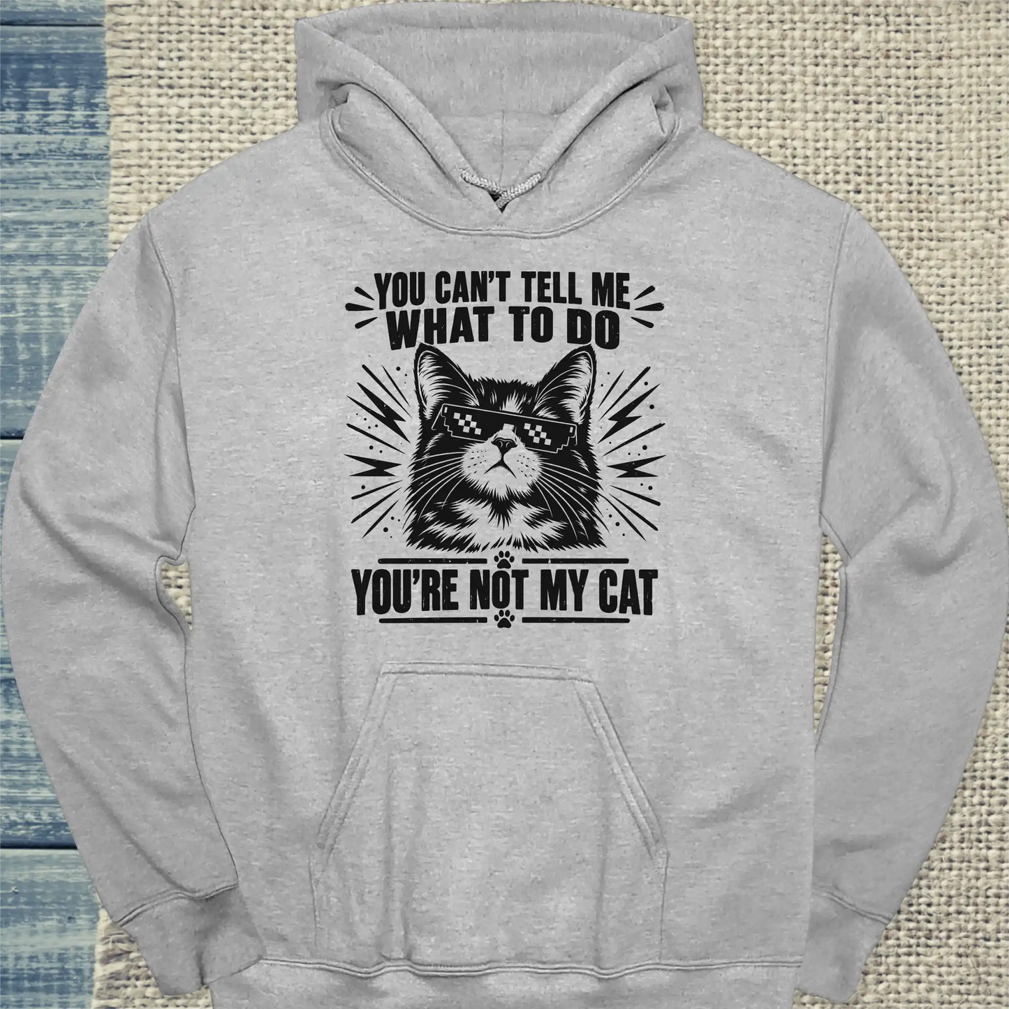 Hoodie - You can't tell me - Unisex - Katze Grau