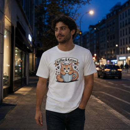 Kaffee und Katzen - T-Shirt