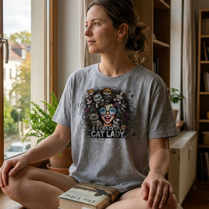Crazy Cat Laydy - bunt - T-Shirt