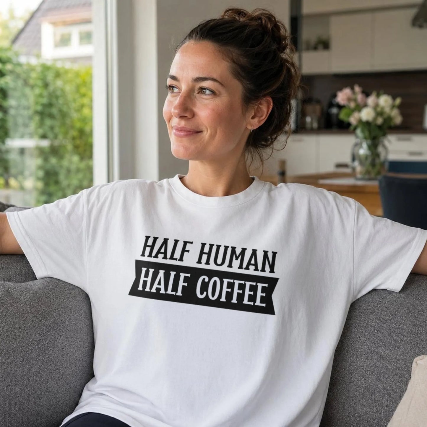 Half Human - Half Coffee - T-Shirt