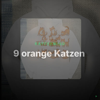 9 orange Katzen - Hoodie – Clean Showcase Plus