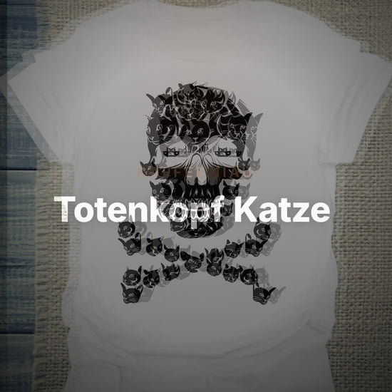 Totenkopf Katze - T-Shirt – Clean Showcase