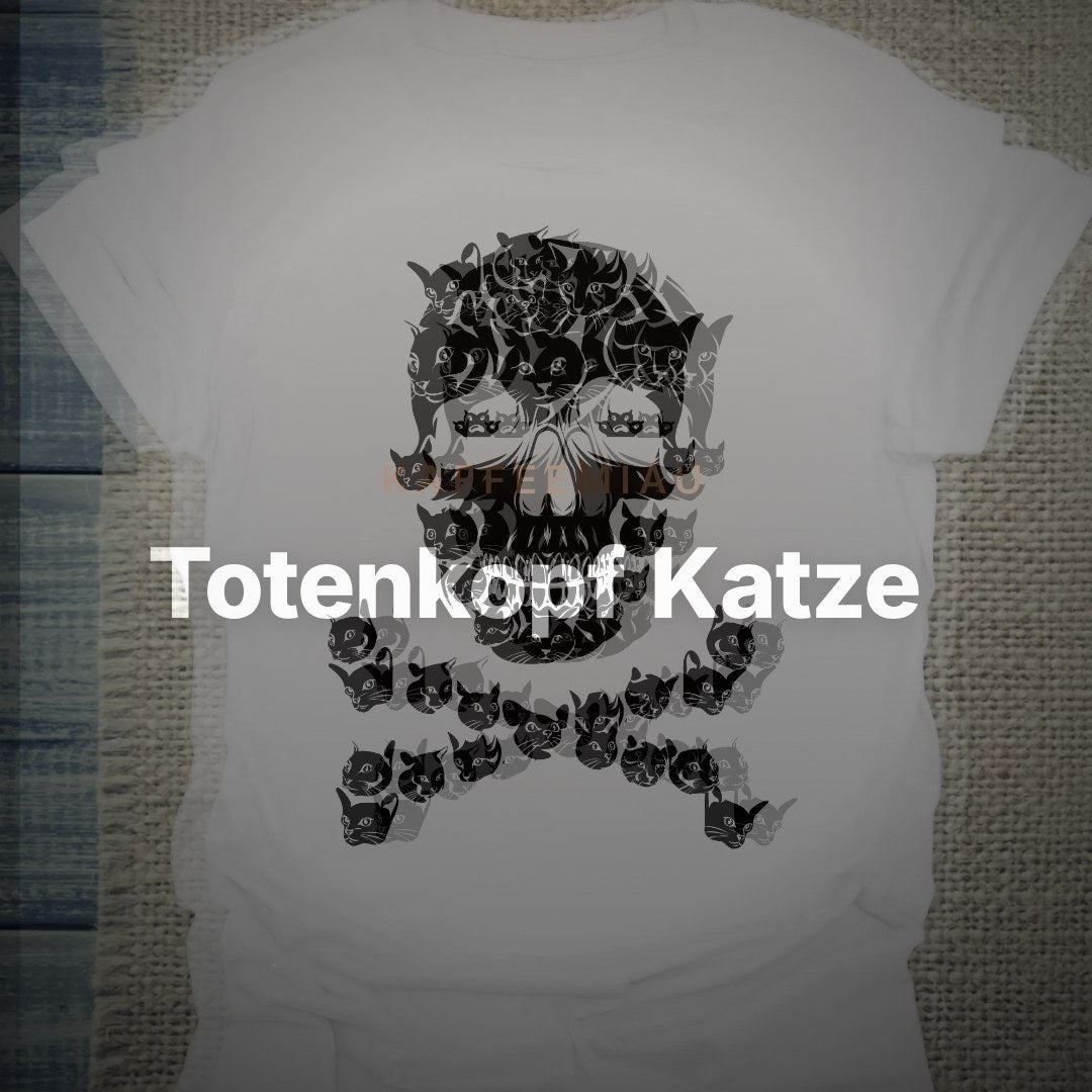 Totenkopf Katze - T-Shirt – Clean Showcase