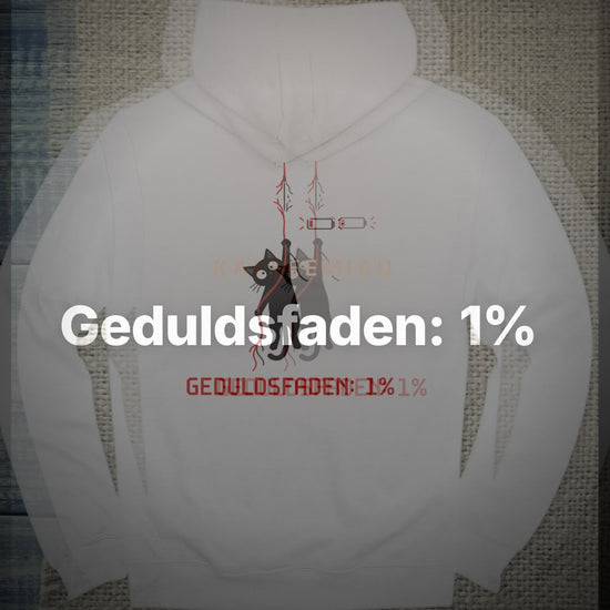 Geduldsfaden: 1% - Rücken - Hoodie – Clean Showcase