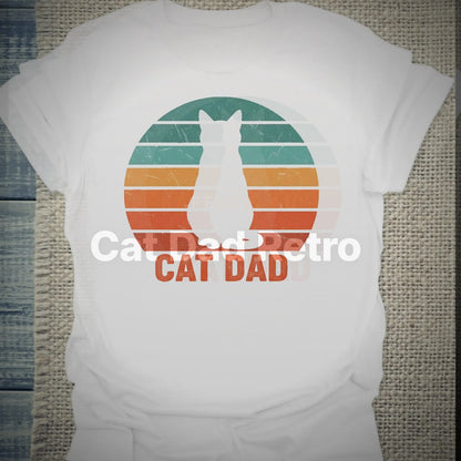 Cat Dad Retro - T-Shirt – Clean Showcase
