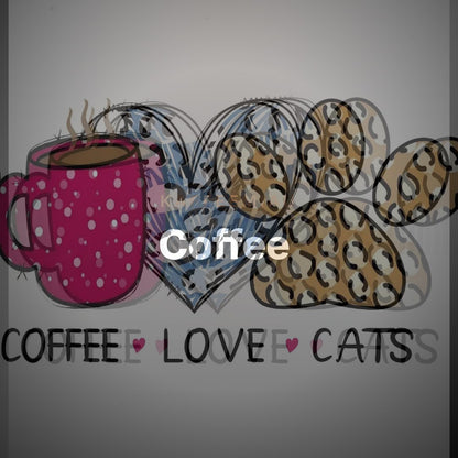 Coffee - Love - Cats - T-Shirt – Clean Showcase