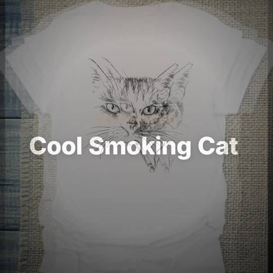 Cool Smoking Cat - T-Shirt – Clean Showcase