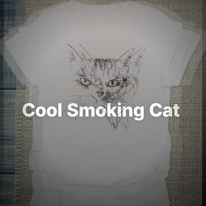 Cool Smoking Cat - T-Shirt – Clean Showcase