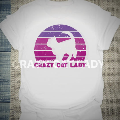 CRAZY CAT LADY - Retro - T-Shirt – Clean Showcase