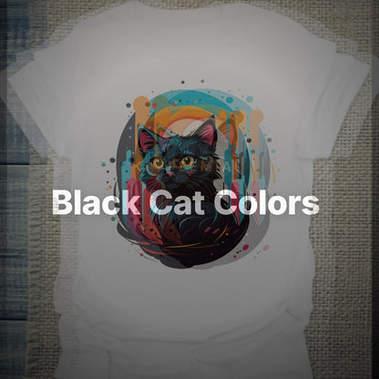 Black Cat Colors - T-Shirt – Clean Showcase
