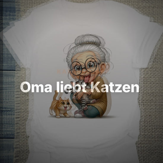 Oma liebt Katzen - T-Shirt – Clean Showcase