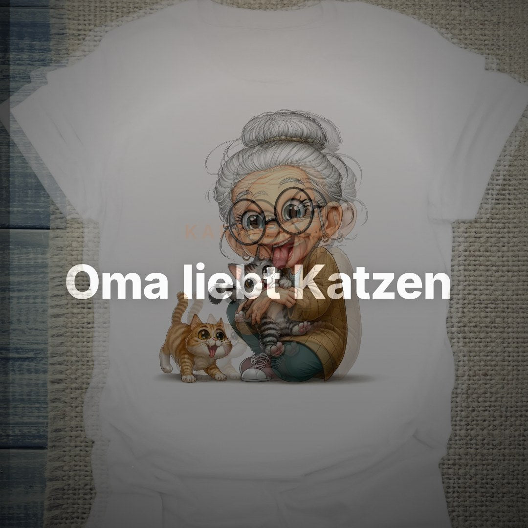 Oma liebt Katzen - T-Shirt – Clean Showcase