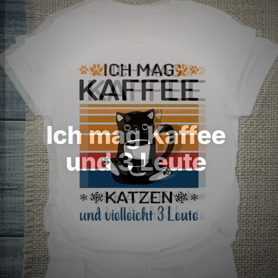Ich mag Kaffee und 3 Leute - T-Shirt – Clean Showcase