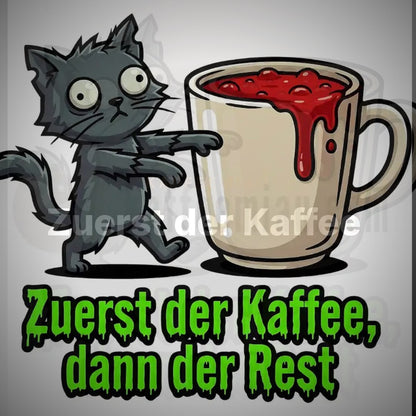 Zuerst der Kaffee, dann der Rest - T-Shirt – Clean Showcase