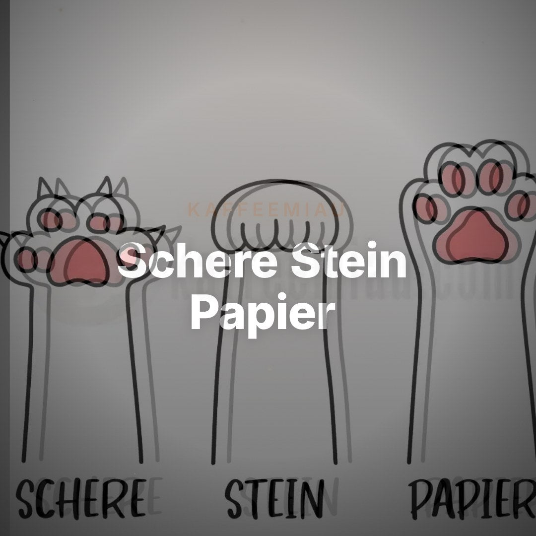 Schere Stein Papier - Rücken - T-Shirt – Clean Showcase