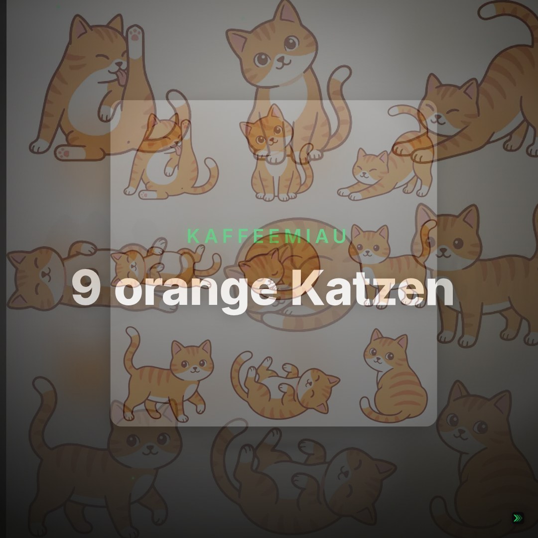 9 orange Katzen - Tasse – Clean Showcase Plus