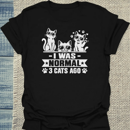T-Shirt - 3 Cats Ago - Unisex - Katze Schwarz