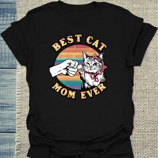 T-Shirt - Best Cat Mom Ever - Unisex - Katze Schwarz