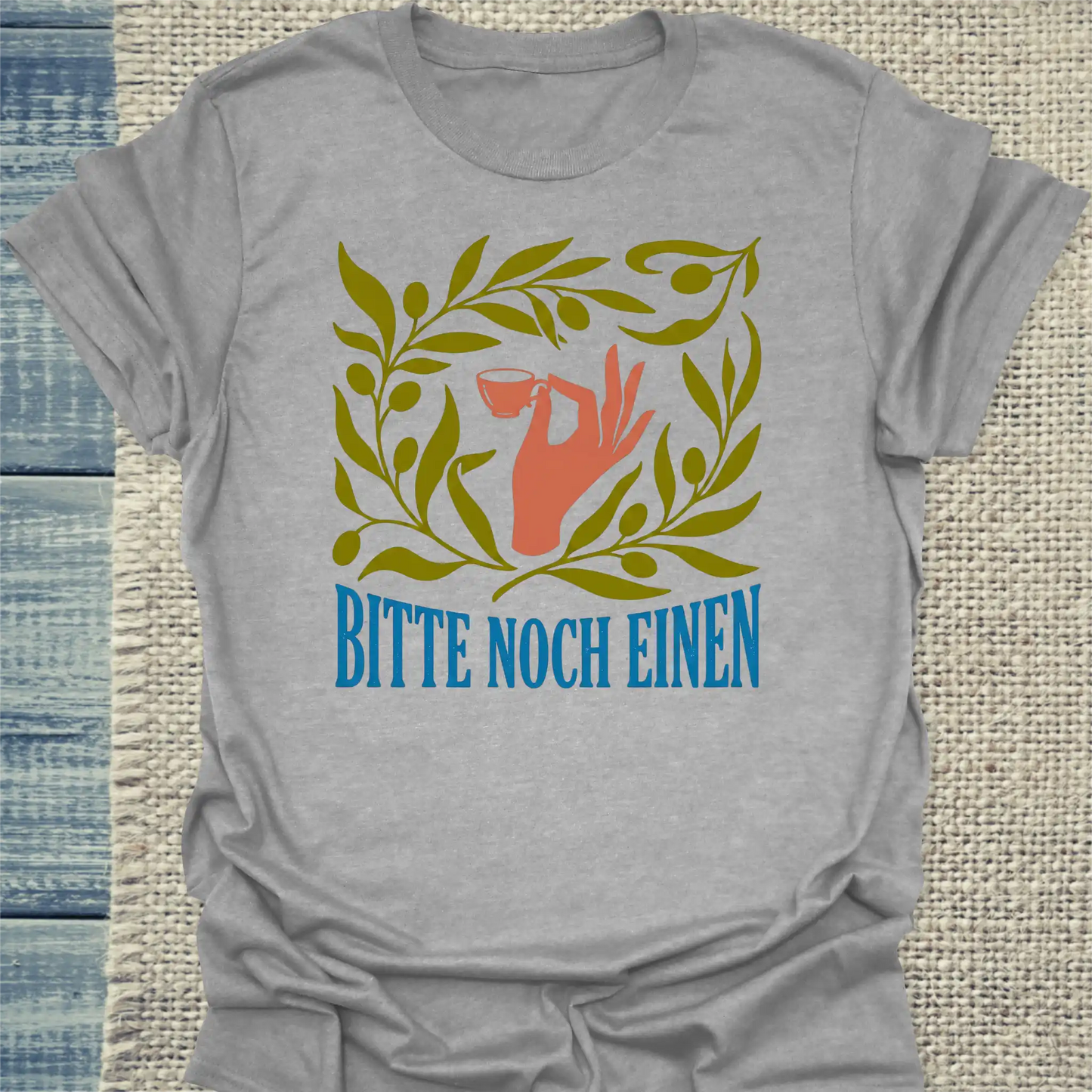 T-Shirt - Bitte noch einen - Unisex - Kaffee Grau