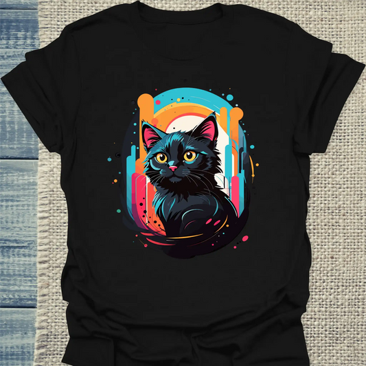 T-Shirt - Black Cat Colors - Unisex - Katze Schwarz