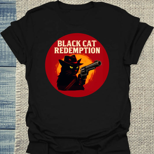 T-Shirt - Black Cat Redemption - Unisex - Katze, Cat Guy Schwarz