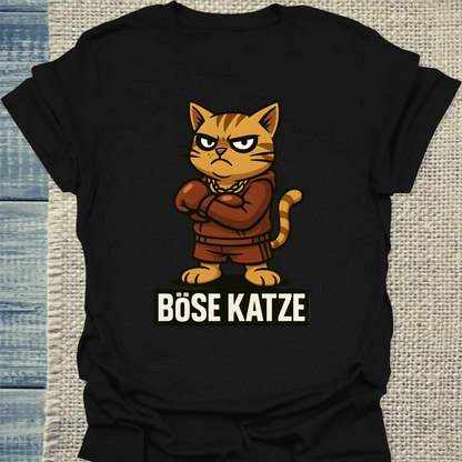 T-Shirt - Böse Katze Boxer - Unisex - Katze Schwarz