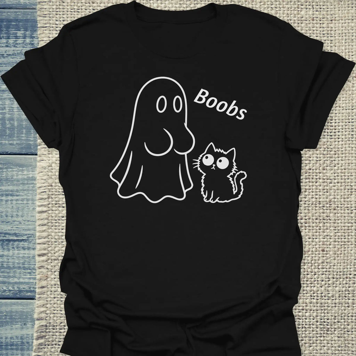 T-Shirt - Boobs - Unisex - Katze, Halloween Schwarz