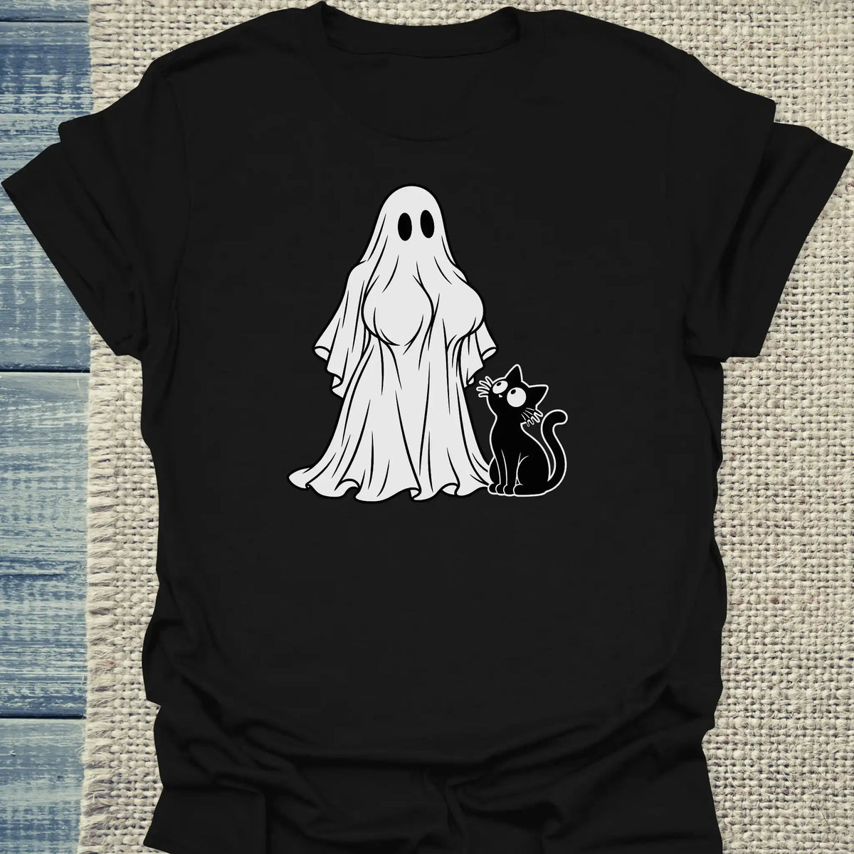 T-Shirt - Boomerwooki - Unisex - Katze, Halloween Schwarz