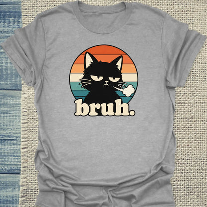T-Shirt - bruh. - Unisex - Katze Grau