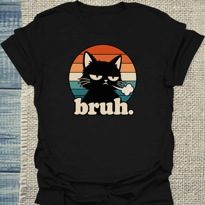T-Shirt - bruh. - Unisex - Katze Schwarz