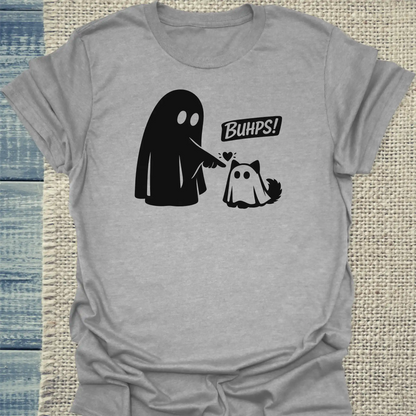 T-Shirt - Buhps - Unisex - Katze, Halloween Grau