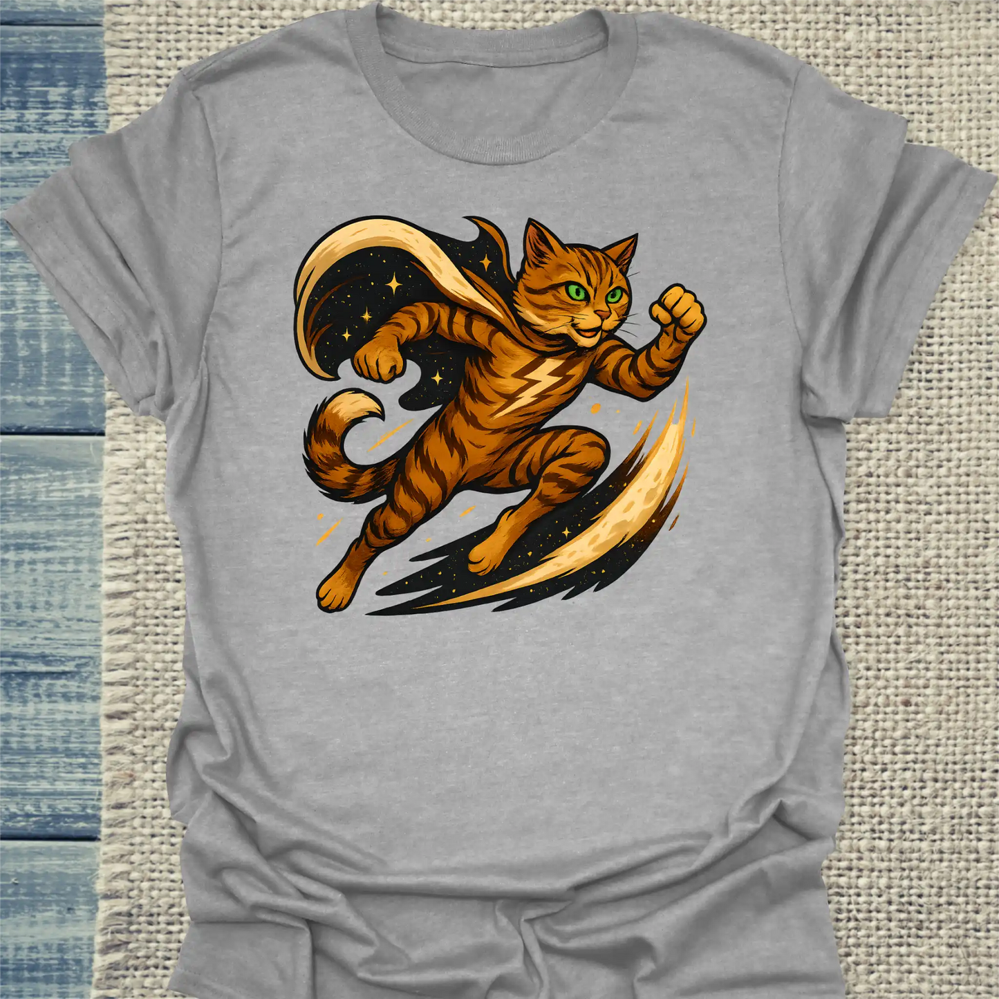 T-Shirt - Cappuccino Comet - Superpfoten - Unisex - Superpfoten Grau