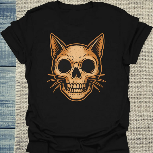 T-Shirt - Cat Skull - Unisex - Katze Schwarz