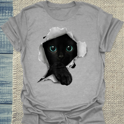 T-Shirt - Cat Torn - Unisex - Katze Grau