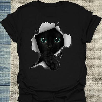 T-Shirt - Cat Torn - Unisex - Katze Schwarz
