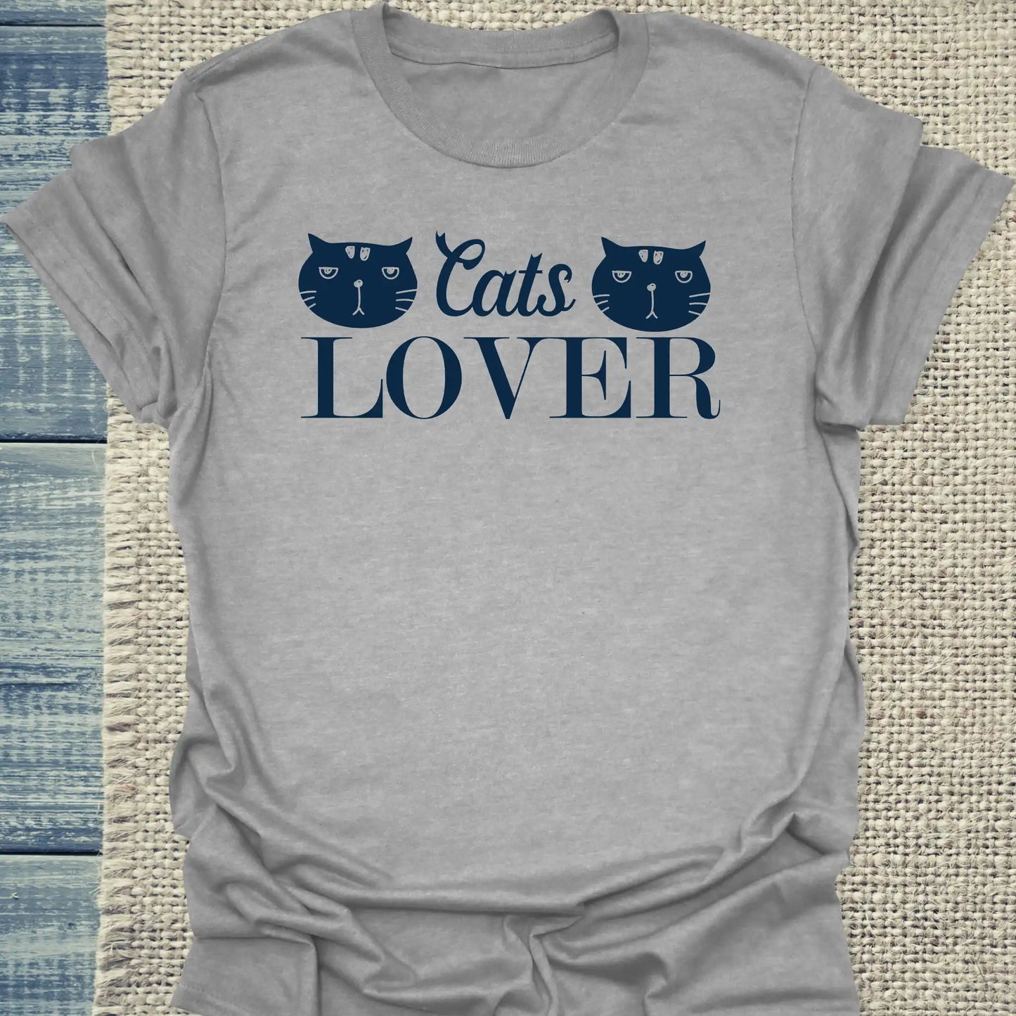T-Shirt - Cats Lover - Unisex - Katze Grau