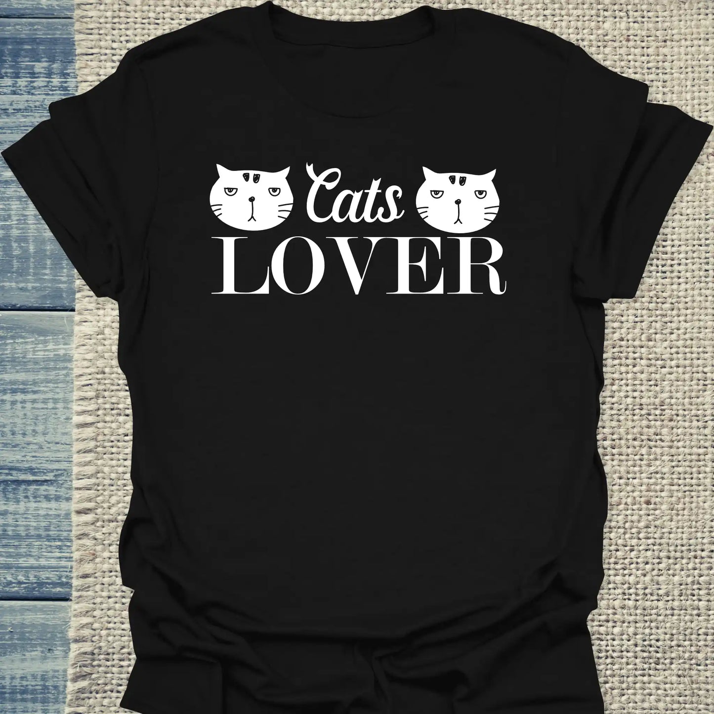 T-Shirt - Cats Lover - Unisex - Katze Schwarz
