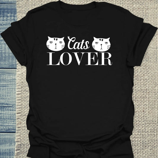 T-Shirt - Cats Lover - Unisex - Katze Schwarz