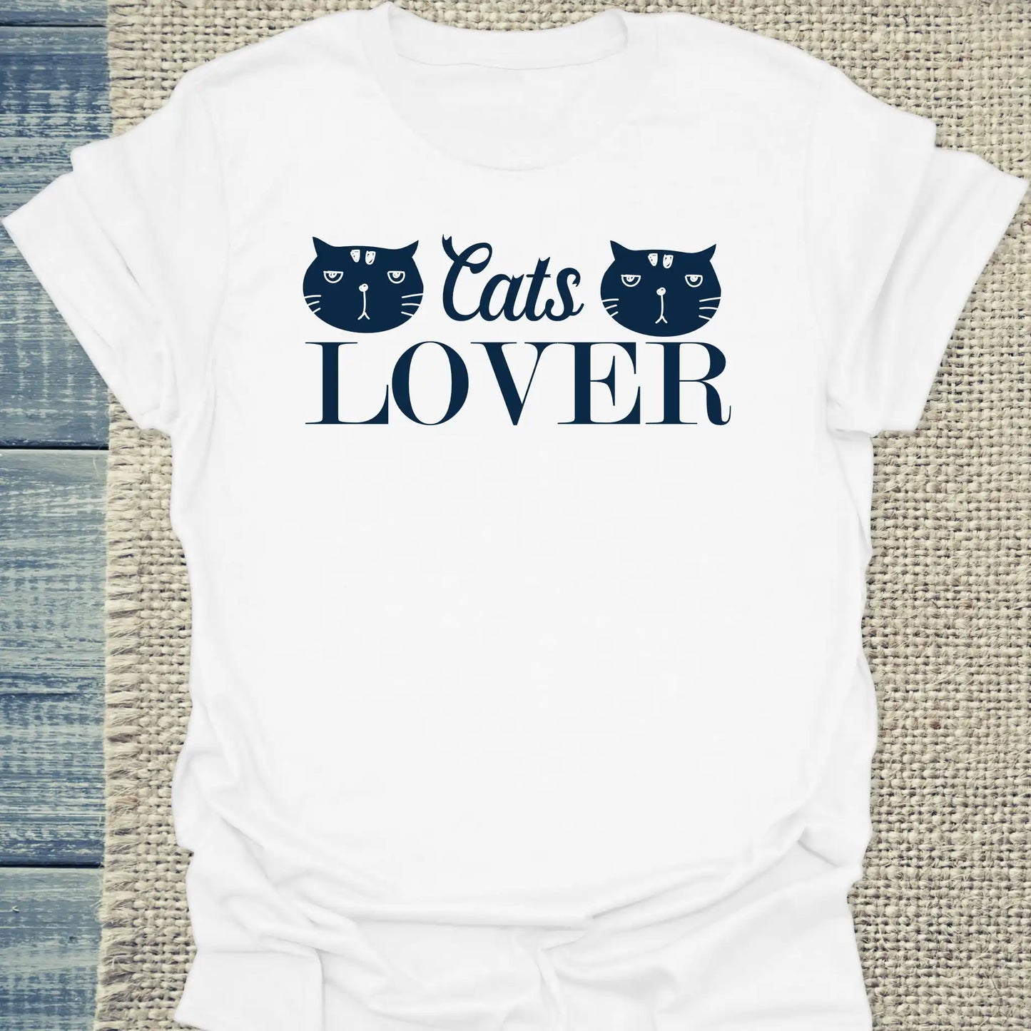 T-Shirt - Cats Lover - Unisex - Katze Weiß